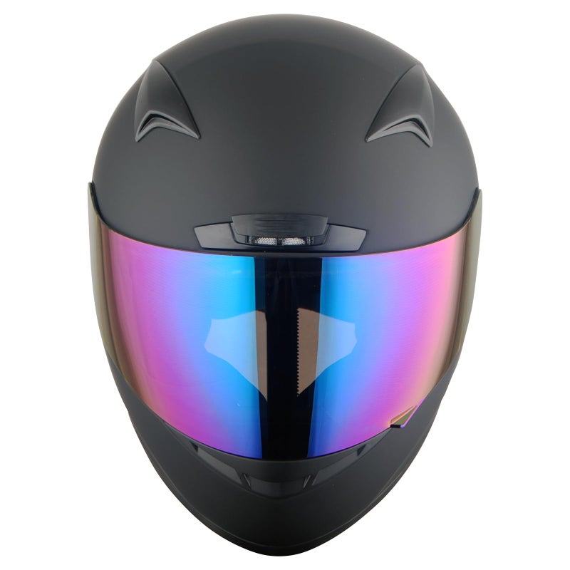 1STORM Motorcycle Bike Full FACE Helmet Booster MATT Black; Size L (59-60 CM) - Image 4